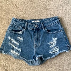 Pacsun High Rise Festival Denim Shorts
